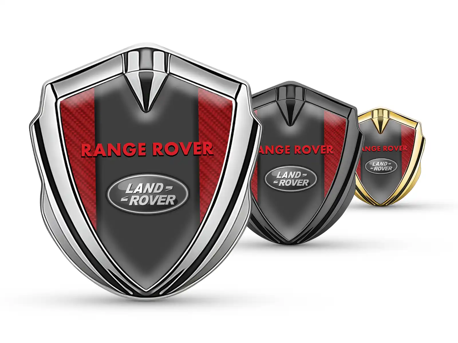 Land Rover Emblema Metallico Badge Look Tuning Dettaglio Lucido